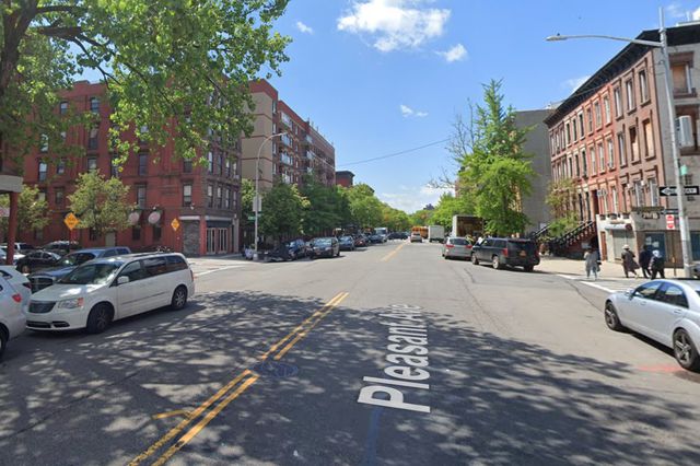 The intersection at Pleasant Avenue and 118th in East Harlem